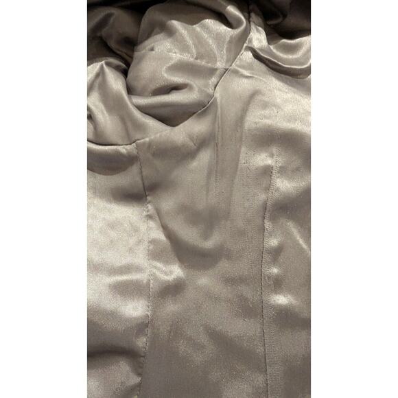 CHICO'S LEATHER MOTO JACKET Size 2 - 12  Silver Cracked FINISH Zippers| 250971 - Picture 8 of 8